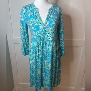 Lilly Pulitzer Loran Dress in Turquoise Oasis Outta Line size XS